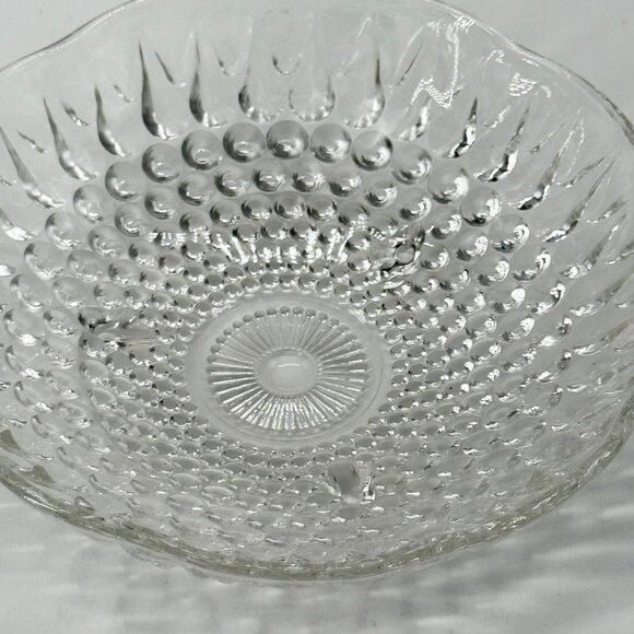 Vintage Anchor Hocking Clear Glass Hobnail Teardrop Three-Footed Candy Nut Dish - Picture 4 of 9